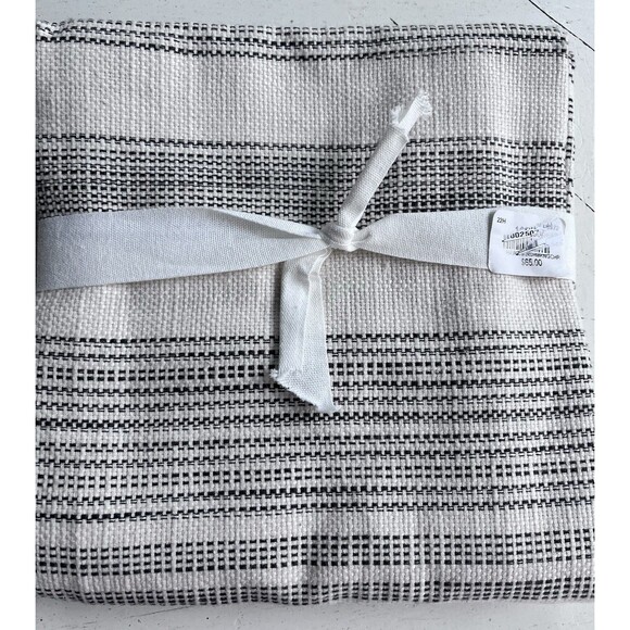 Pottery Barn Hawthorn Striped Blue Cotton Pillow Sham Cover KING Size 36x20 New - Picture 1 of 3